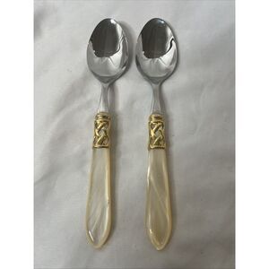 Bugatti Italy Aladdin Cream Gold Stainless Steel 18/10 Spoons‎